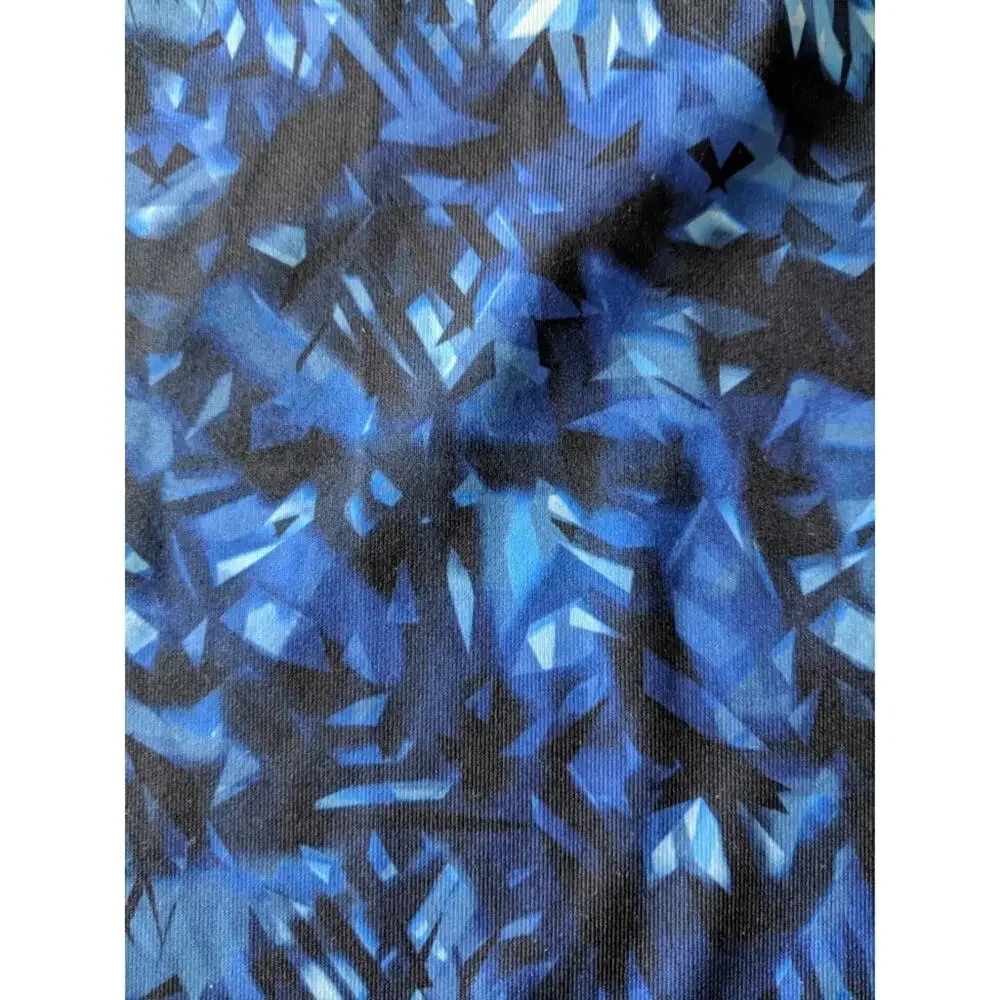 Alo Yoga Lure Long Bra Top Kaleidoscope Blue Fitted Stretch M NWOT - Picture 4 of 7